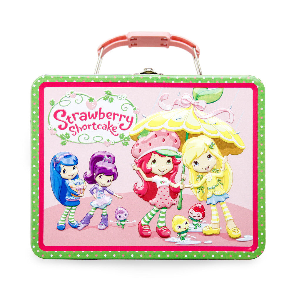 Strawberry Shortcake Tin Lunch Box Carry All Toy Kids Girls Tote